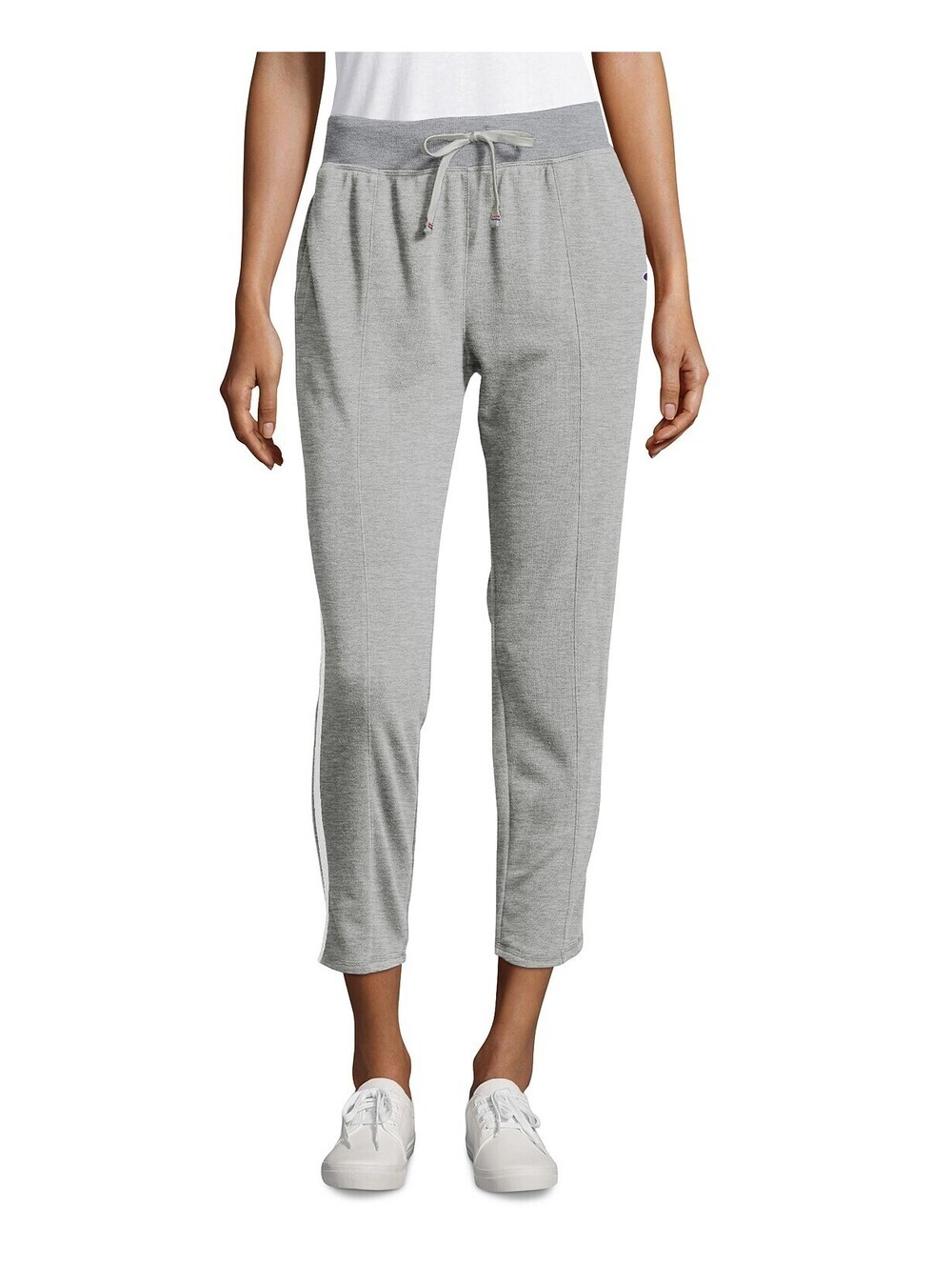 Champion Womens Varsity-Stripe Ankle Pants Size L
